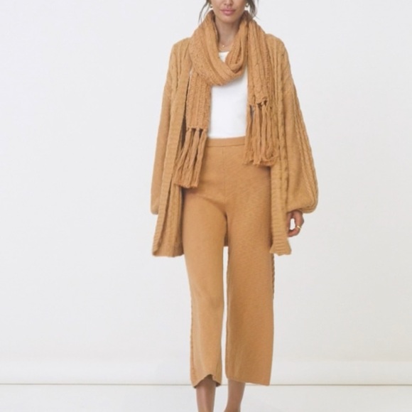 Spell Yellowstone Knit Scarf in Caramel - Picture 8 of 14